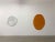 Round cut-out painting oil and wax on canvas mounted on wood, modern "Dove" 2023 For Sale - Image 4 of 7