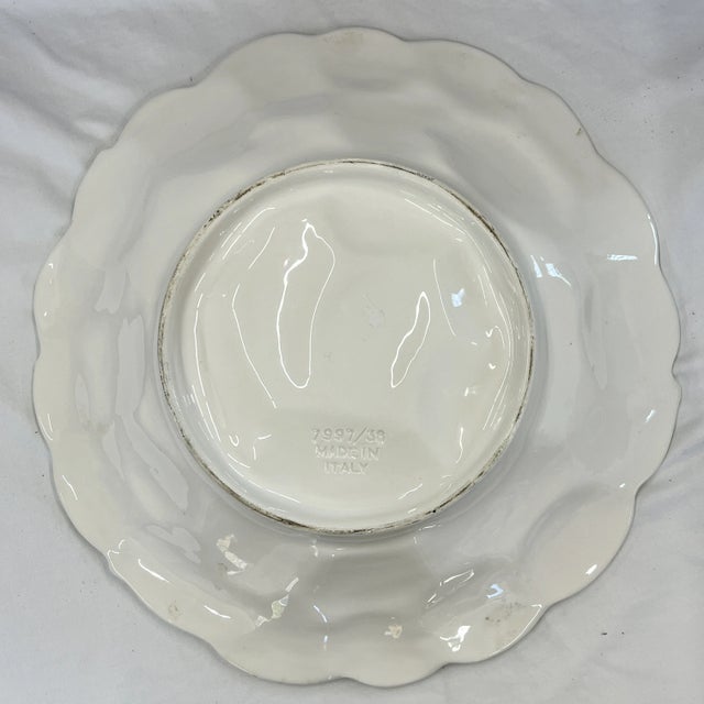 Large Italian lemon print serving bowl. Measures 15.5” diameter x 3” h. Marked made in Italy.