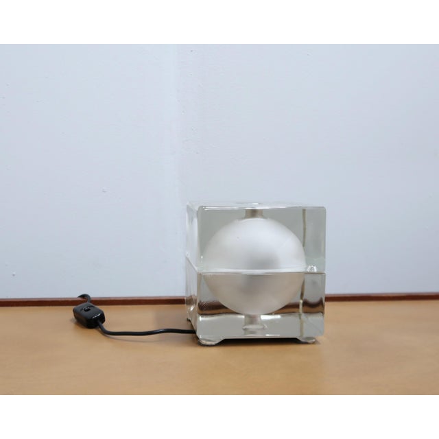 Mid-Century Modern Cubosfera Table Lamp by Alessandro Mendini for Fidenza Vetraria, 1960s For Sale - Image 3 of 15