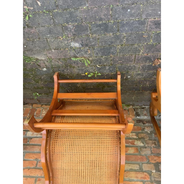 Tan British Colonial Planters' Chairs, 1920, Set of 2 For Sale - Image 8 of 18