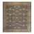 1880s Antique Navy Square Islimi Floral Finely Knotted Wool Persian Tabriz Rug For Sale