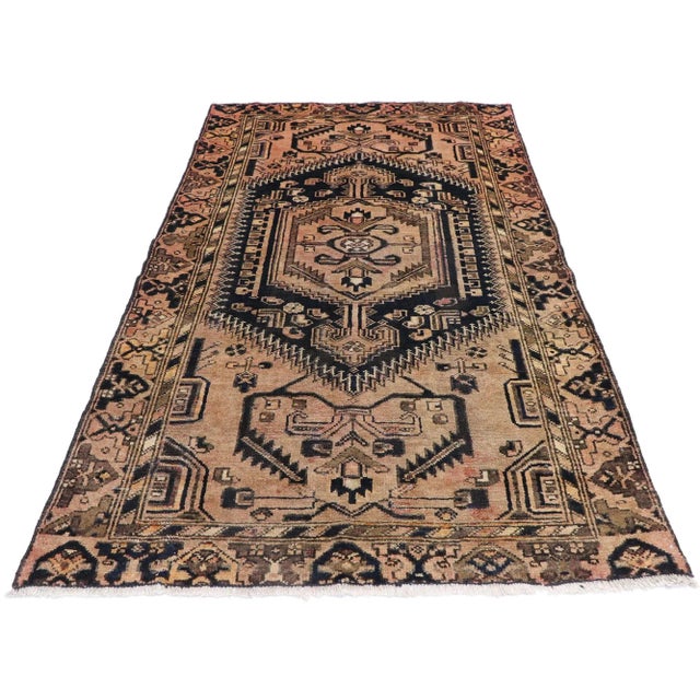 Tribal Vintage Persian Hamadan Rug - 03'10 X 06'06 For Sale - Image 3 of 9