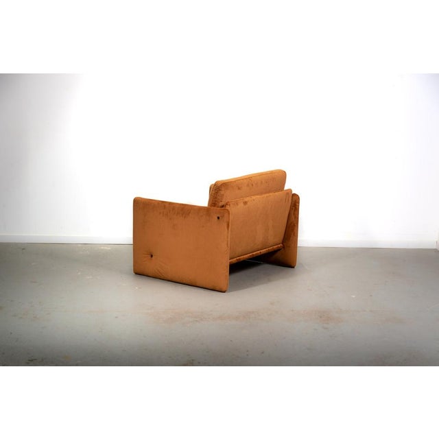 Goldenrod Simone Armchair by Kazuhide Takahama for Simon International, 1980s For Sale - Image 8 of 14