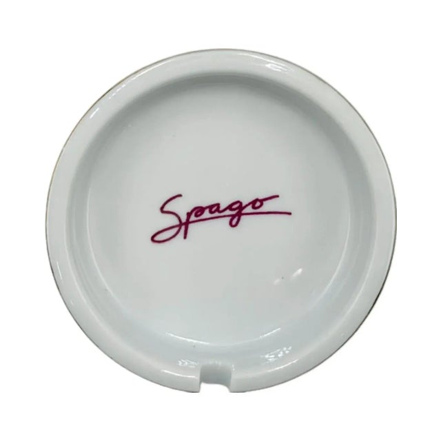 Ceramic Vintage Spago Restaurant Beverly Hills Los Angeles, Ca Ashtray Porcelain Dish For Sale - Image 7 of 12