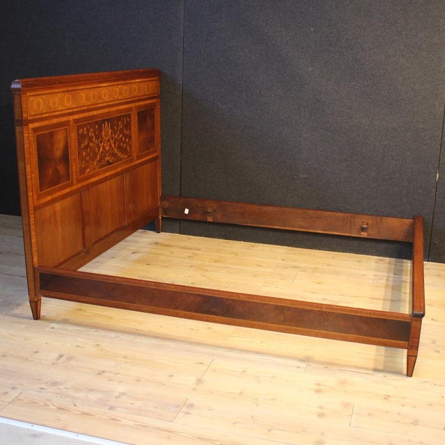 1950s Vintage Italian Louis XVI Style Double Bed, 1950 For Sale - Image 5 of 13