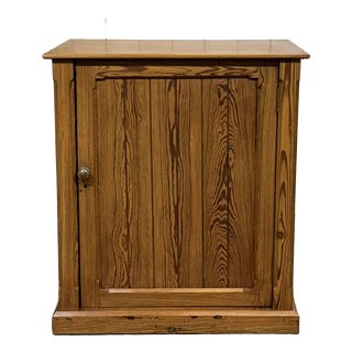 20th Century English Single-Door Sideboard in Pitch Pine For Sale