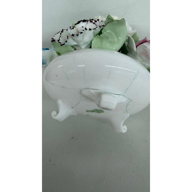 Royal Doulton England Bone China Floral Posy Mixed Flowers in Footed Bowl 5016b For Sale - Image 12 of 18