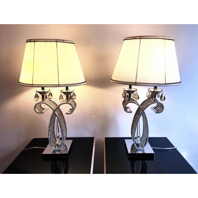 Table Lamps with Swarovski Crystals from Gallo Design, 2000s, Set of 2 For Sale - Image 4 of 12