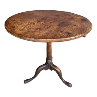 Georgian Oak Tilt-Top Table, 1800s For Sale