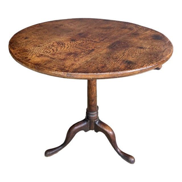 Georgian Oak Tilt-Top Table, 1800s For Sale
