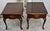 1980s Vintage Pair of Thomasville Mahogany Queen Anne Style Tables W/Drawer For Sale - Image 5 of 13