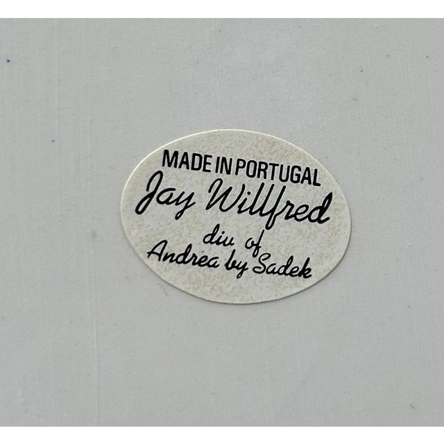 Vintage Jay Willfred Hand-Painted Ceramic Planter Set With Tray For Sale - Image 9 of 11