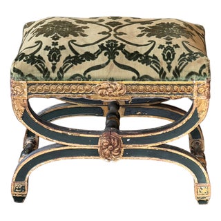 Early 19th Century French Empire Parcel Gilt Stool For Sale