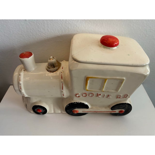 1950s Vintage American Bisque - Train Engine Cookie Jar in Good Condition. For Sale - Image 5 of 7
