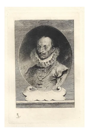 Emile Boilvin - Portrait of Brantôme - Original Etching - 1882