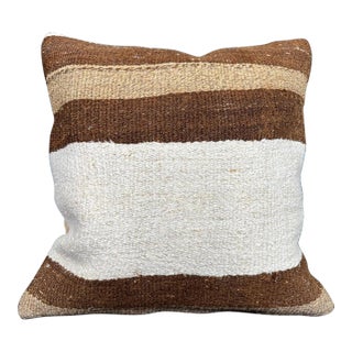 Turkish Hemp Pillow Cushion Natural Beige Brown Cushion Cover 20"x20" For Sale