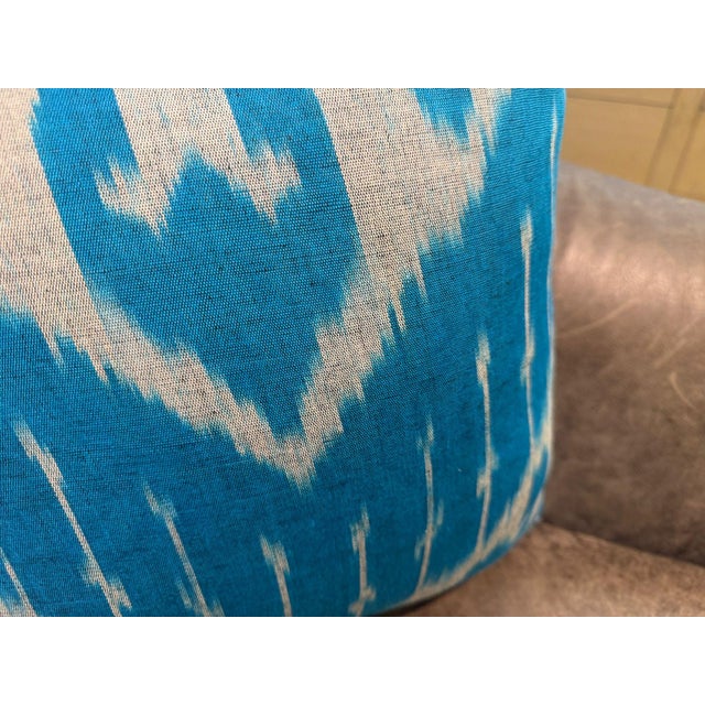 Vintage Silk Ikat Square Cushion Cover For Sale - Image 9 of 13