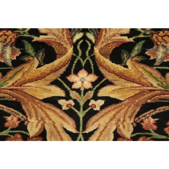 Shabby Chic International Pak-Persian Latanya Black/Beige Wool Rug - 4'1'' X 5'1'' For Sale - Image 4 of 9