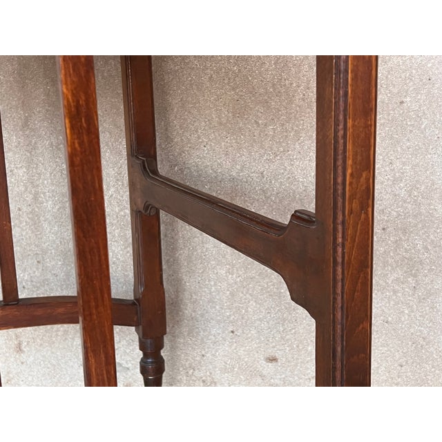 Brown Spanish Country Pine Side Table With Drawer For Sale - Image 8 of 12