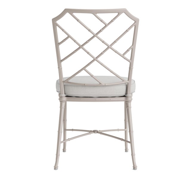 Brown Jordan Brown Jordan Calcutta Side Chair, Dove frame with Fusion Dove fabric For Sale - Image 4 of 11