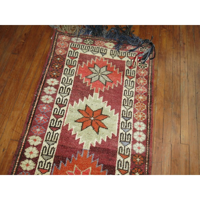 Textile Vintage Turkish Anatolian Tribal Runner - 2'7" x 13'9" For Sale - Image 7 of 8
