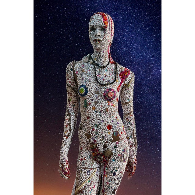 Pop Art Original Life-Size Beaded Mosaic Sculpture – "Eternal Echoes: Unity in Diversity" by Diana Ries For Sale - Image 3 of 7