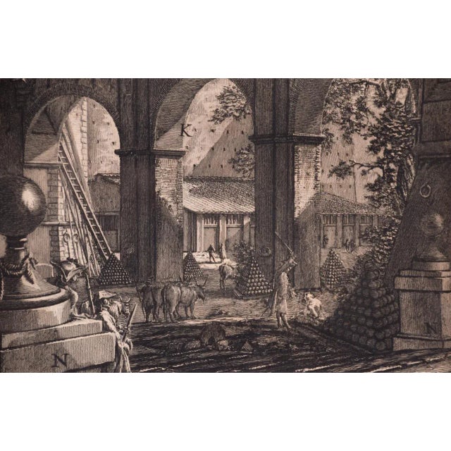 18th Century Hadrian's Mausoleum, Castel S. Angelo: A Framed 18th Century Etching by Giovanni Piranesi, 1756 For Sale - Image 5 of 9