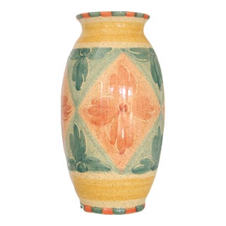 14" European Farmhouse Horchow Vase Handcrafted in Italy For Sale