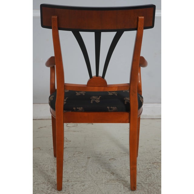1970s Set of 4 Century Biedermier Walnut & Ebony Armchairs For Sale - Image 5 of 18