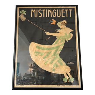 1910s Grande Lithograph Misinguett Poster, Framed For Sale