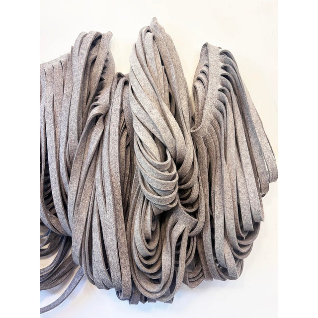 Bianca Pratorius Soft Felt Wall Sculpture Titled "Folding Turns" Signed 2016 For Sale - Image 4 of 8