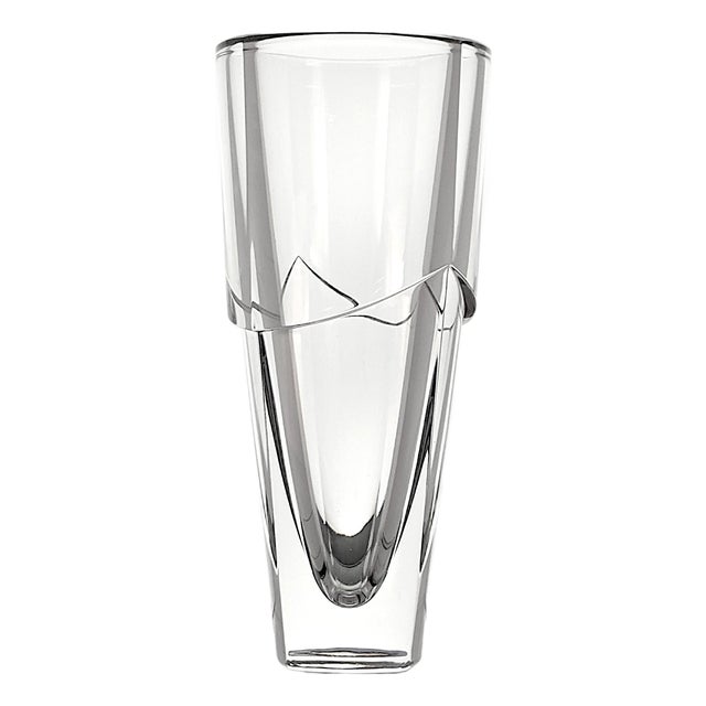 Late 20th Century Orrefors Lancelot Crystal Vase by Erika Lagerbielke, 4975/22 For Sale