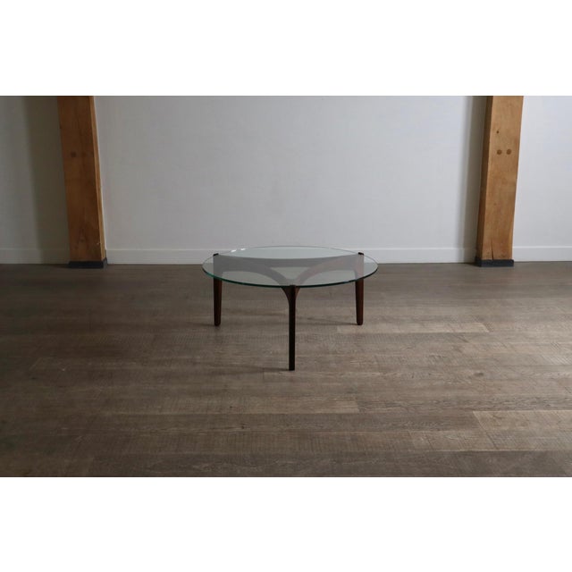 Beautiful coffee table designed by Sven Ellekaer for Christian Linneberg Mobelfrabrik, Denmark 1962. The table is designed...