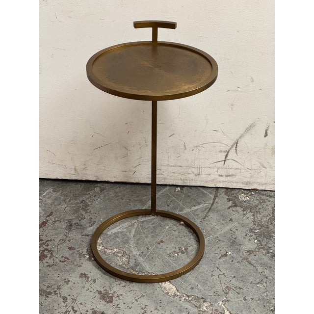 Restoration Hardware Restoration Hardware 1930s Martini Round Side Table For Sale - Image 4 of 12