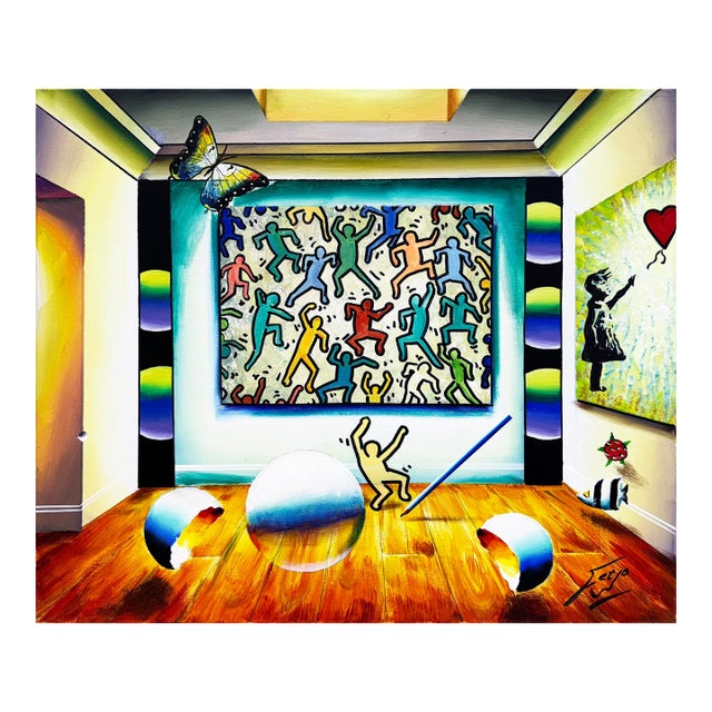 Ferjo, Tribute to Haring (Original Painting on Canvas), For Sale