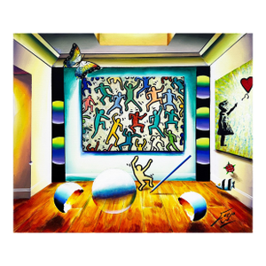Ferjo, Tribute to Haring (Original Painting on Canvas),