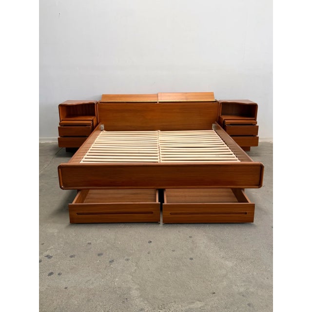 Vintage Danish Teak California King Bed For Sale - Image 4 of 18