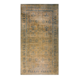 1920s Tan Camel Floral Antique Persian Kerman Rug 11' 8" X 21'8" Knotted Wool Carpet