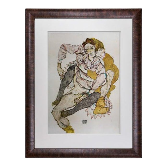 Egon Schiele Lithograph "Couple" 1915 For Sale