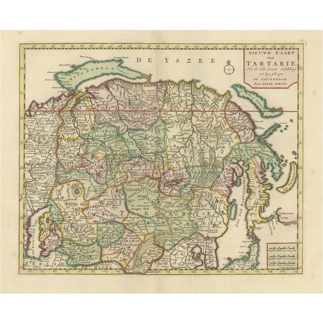 Antique Map of Northern Asia For Sale