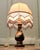 Quirky French Ceramic Table Lamp with Beaded Shade This is a beautifully shaped piece, it has an unusual bird (Duck?)...