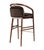 Essex Brown Velvet Bar Stool by Javier Gomez For Sale - Image 3 of 6