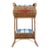 Vintage Large Woven Wicker Double Compartment Standing Sewing Basket For Sale