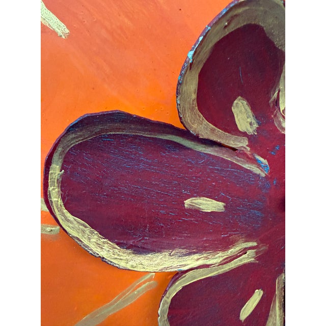 Pat & Andre Juneau Metal Flower Wall Sculpture, Extra Large For Sale - Image 10 of 12