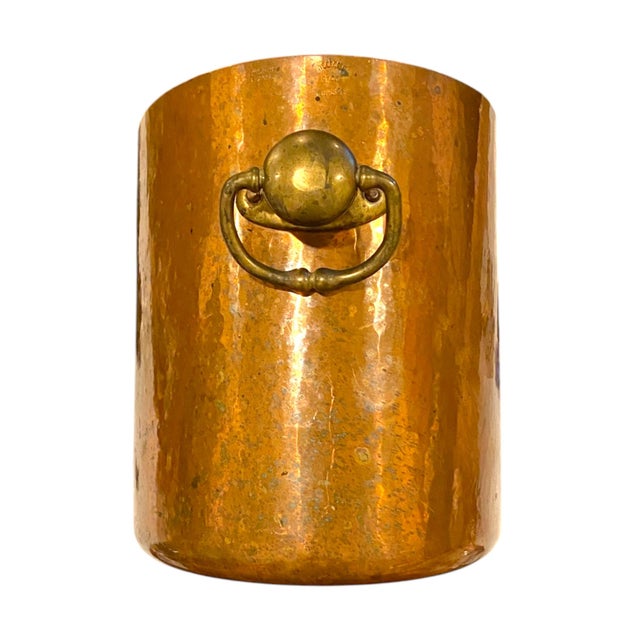 Late 20th Century Late 20th Century Williams Sonoma Champagne Ice Bucket, Hammered Copper Made in France by Mauviel For Sale - Image 5 of 13
