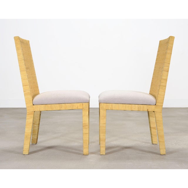 Set of Six Woven Vegan Leather Dining Chairs by Budji Layug For Sale - Image 9 of 17