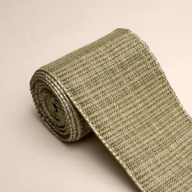 Contemporary Schumacher Tweed Tape Wide In Leaf For Sale - Image 3 of 3