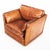 Vintage Camel Buffalo Leather Club Chair from Roche Bobois, France, 1980s For Sale - Image 6 of 18