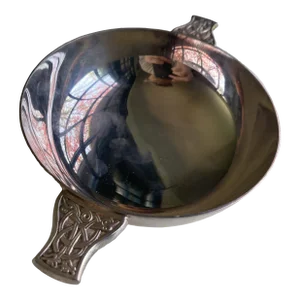 1990s The Quaich Co. Scotland Ltd Silver Plated Celtic Whisky Bowl