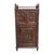 Antique French Carved Chestnut Cabinet Bonnetiere Armoire Breton Brittany Bookcase For Sale